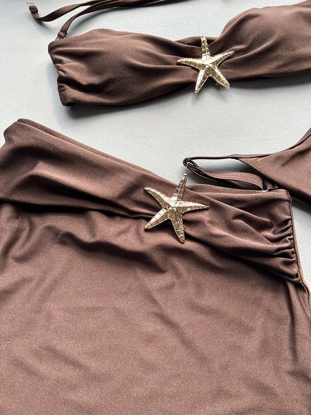 Bandeau Three Pieces Bikini with Starfish Hardware