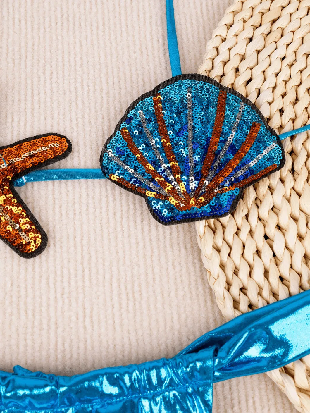 Sequin Starfish and Shell Sexy Bikini