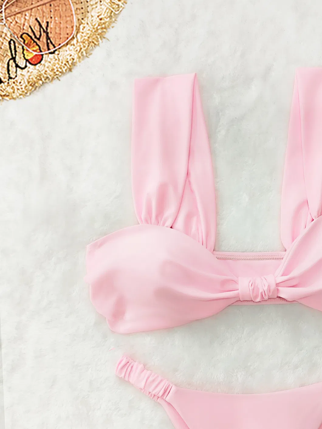 Knot High Cut Two Piece Swimsuits