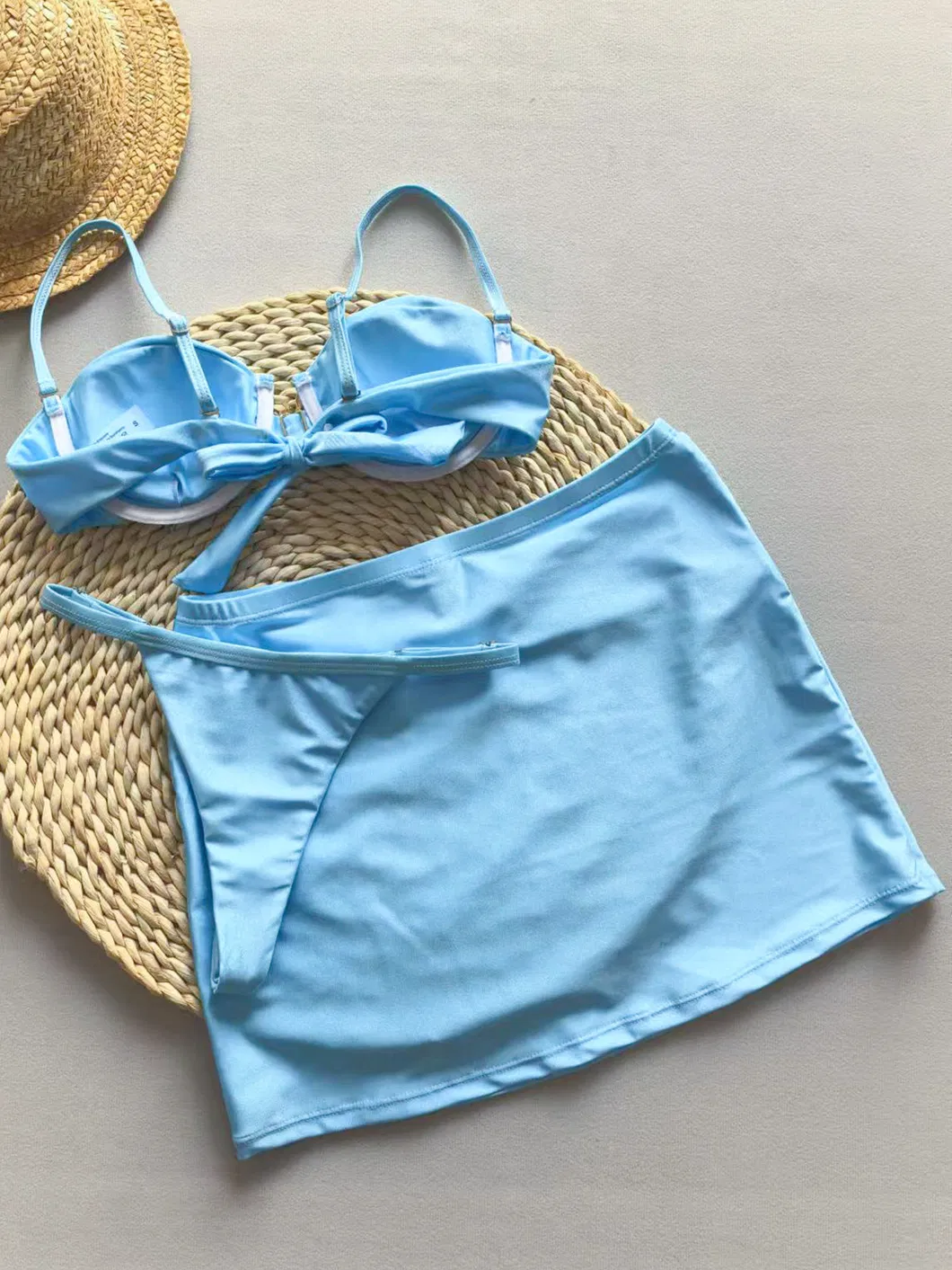 Three Pieces Swimsuits with Sun Hardware