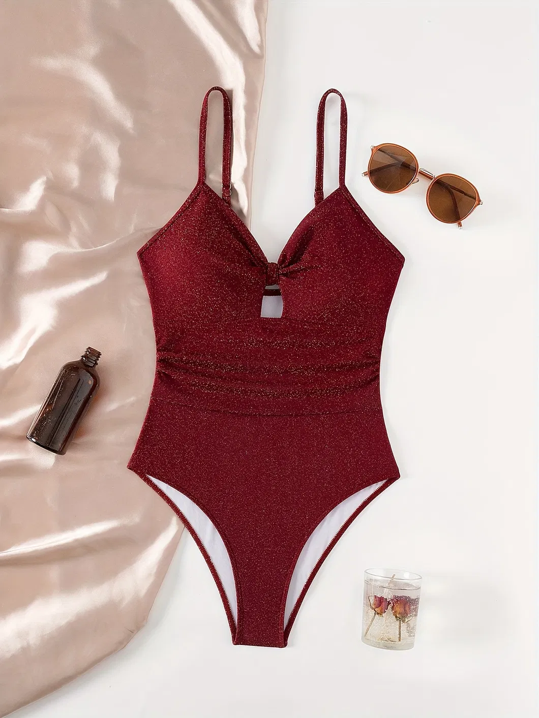 Shinny Cutout One Piece Bikini