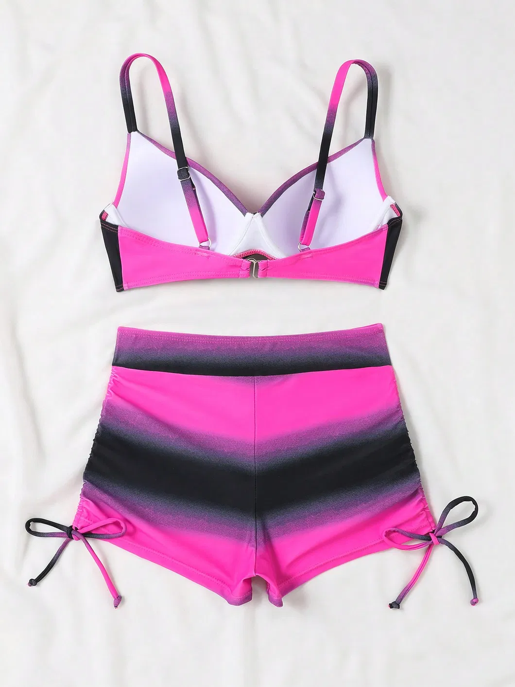 Ombre Two Piece Swimsuits with Boyshorts