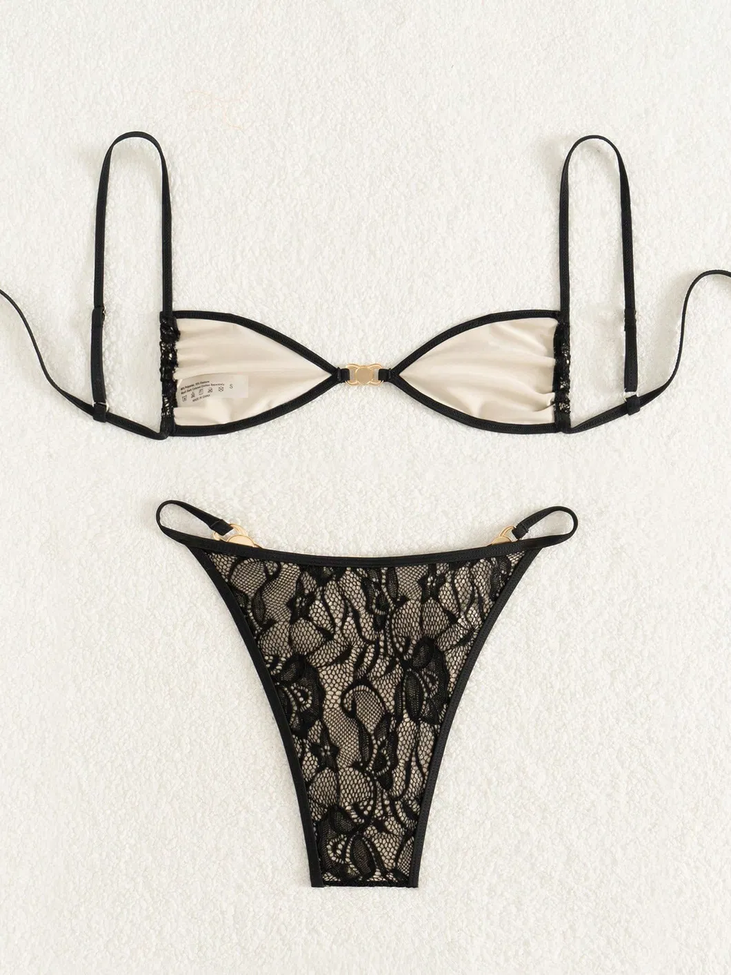 Lace Sexy Two Pieces Bikini with Pearl Charm