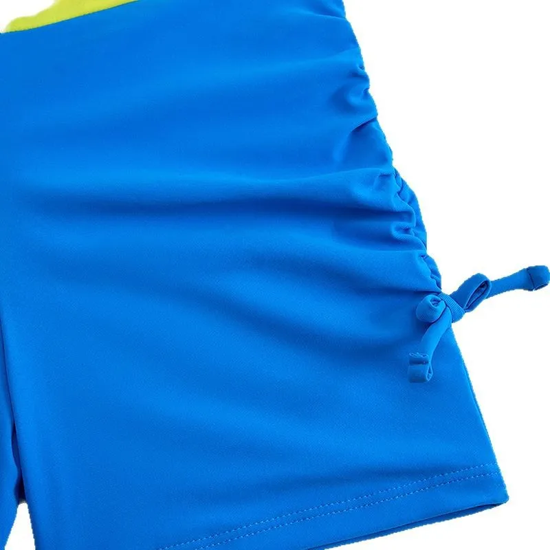 Factory Wholesale Contrast Girl Sport Two Pieces Swimsuit