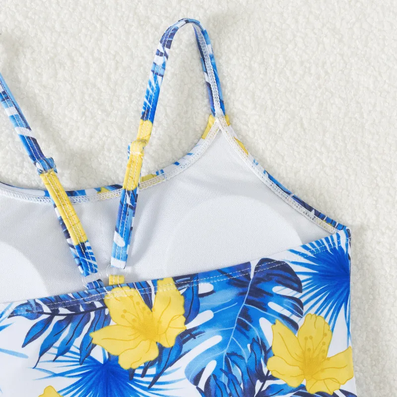 Children Printed High Quality Two Pieces Bikini Set with Boyshorts