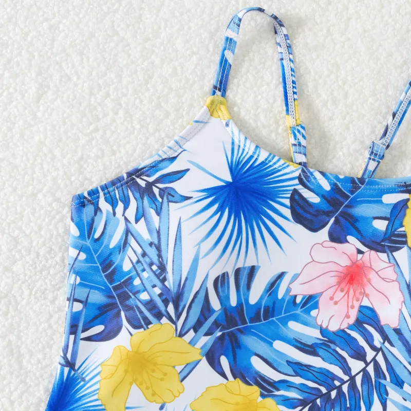 Children Printed High Quality Two Pieces Bikini Set with Boyshorts