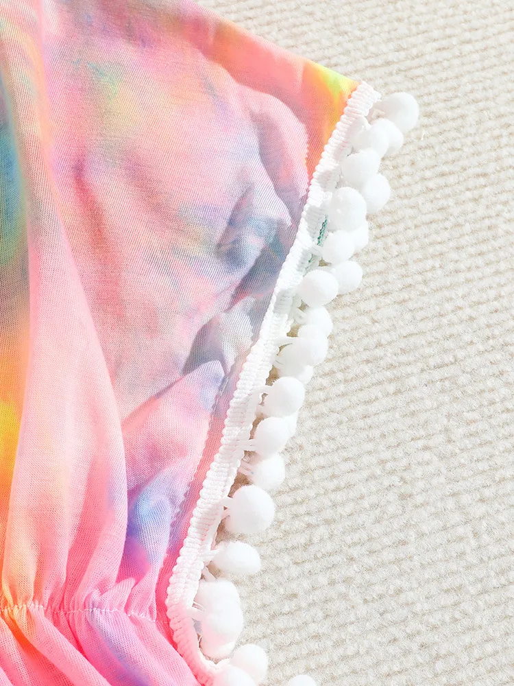 Designer Tie-Dye Tassel Colorful Children High Quality Cover-up