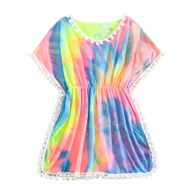 Designer Tie-Dye Tassel Colorful Children High Quality Cover-up