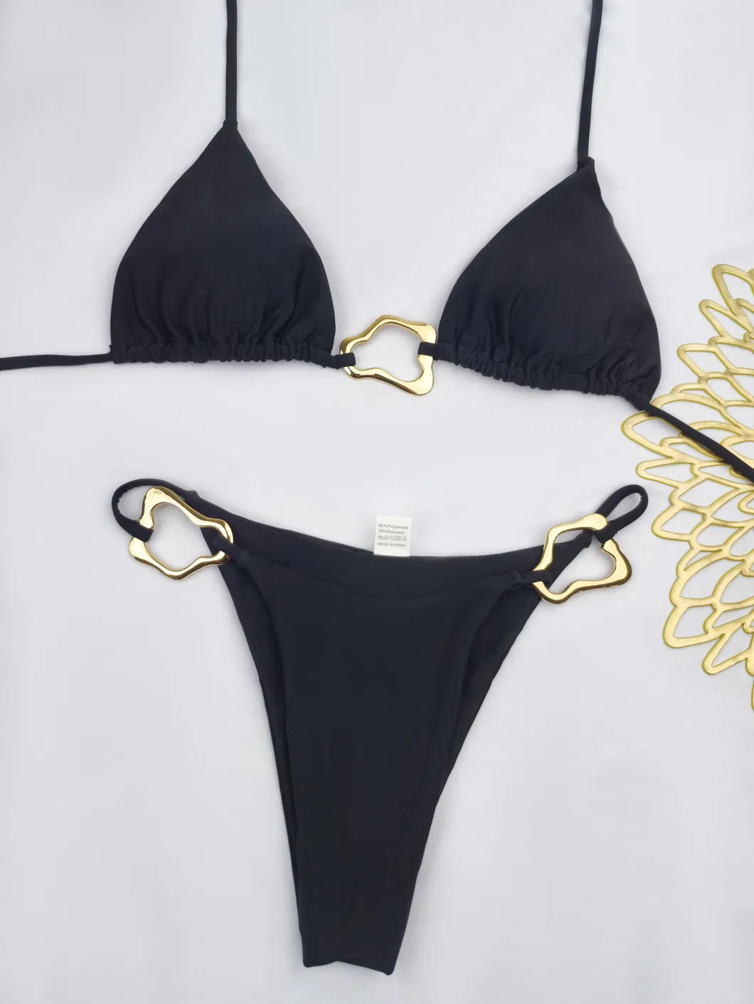 Factory Two Pieces Bikini Wave Ring Sexi Hot Selling Product Women Swimwear
