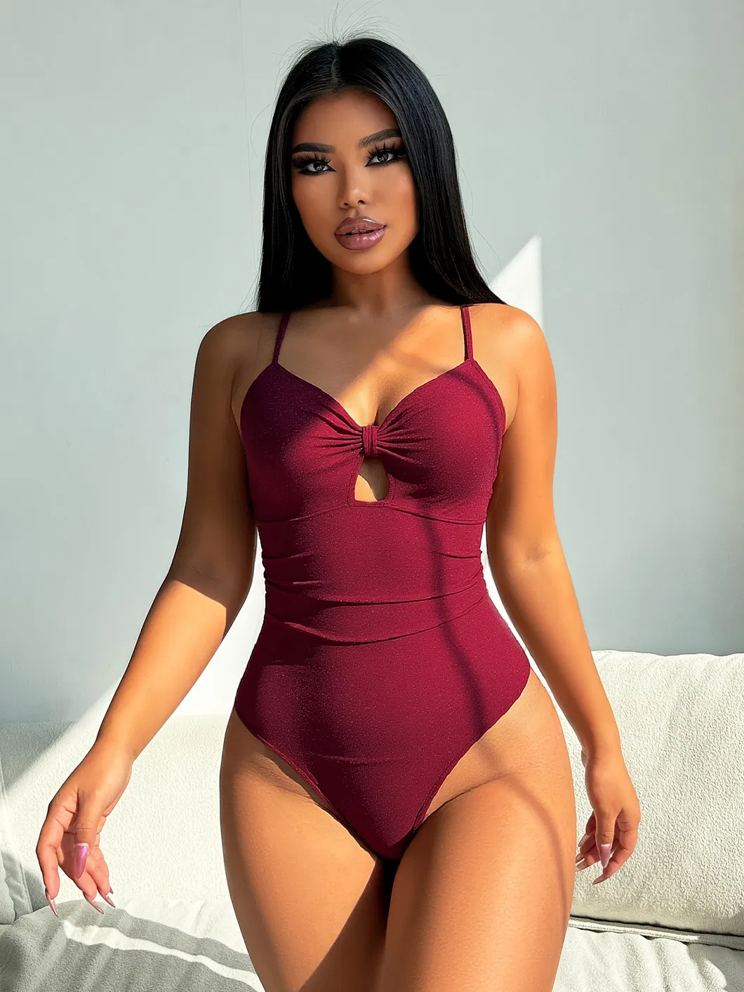 Shinny Cutout One Piece Bikini